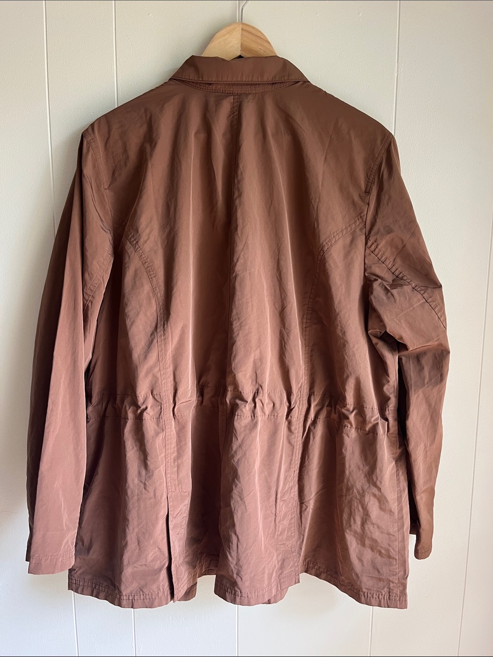NWT J. Jill Brown Lightweight Utility Rain Jacket Wind Breaker Coastal Size XL - Picture 12 of 14